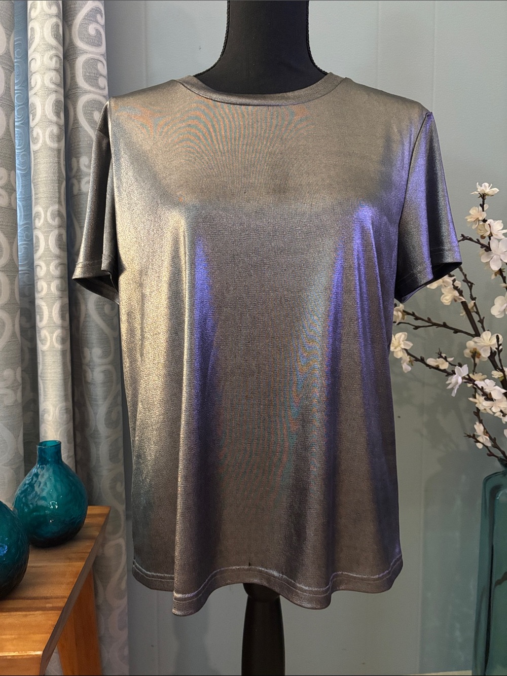 BB Dakota Steve Madden Shimmer Metallic Shirt